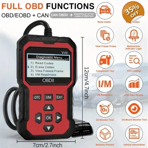 OBD II Scanner for Car Engine Fault Codes,