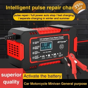12V 6A Pulse Repair LCD Display Smart Fast Charge AGM Deep..