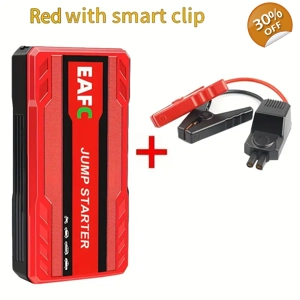 12V Portable Car Jump Starter Power Bank with LED Light, U..
