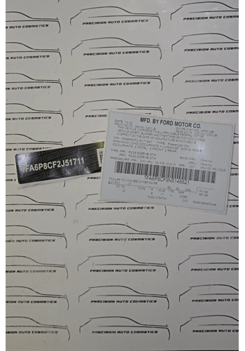 Ford USA Vin Label/Stic..