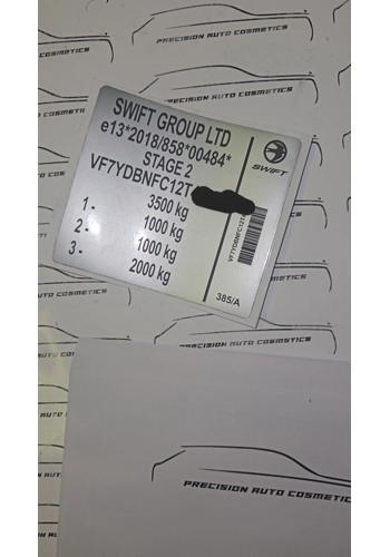 Swift Caravan Label/Sticker Set