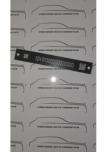 Metal Engraved Window plate only