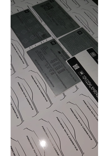 Chevrolet  Vin Label/Sticker Set