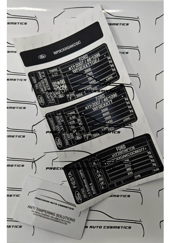 Ford Vin Label/Sticker Set