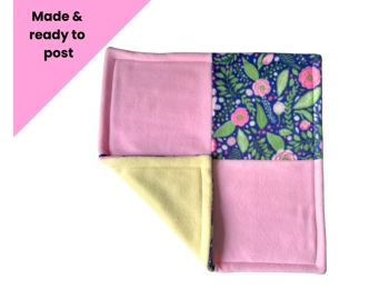 18" Pee Pad - flowers & baby pink