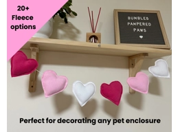 Fleece padded heart bunting