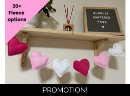 Fleece padded heart bunting