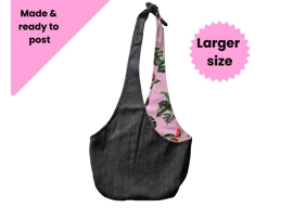 Large bonding bag - denim & fleece