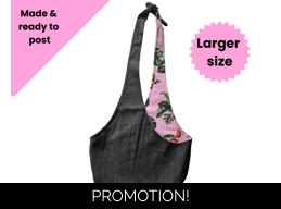 Large bonding bag - denim & fleece