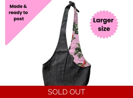 Large bonding bag - denim & fleece