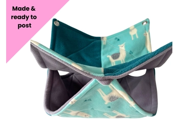 Large Double Hammock -  Llamas & Teal