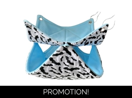 Large Double Hammock - Bat Baby Blue