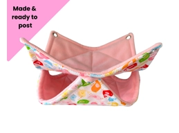 Double Hammock - birds/pink