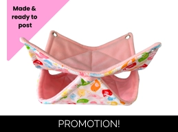 Double Hammock - birds/pink