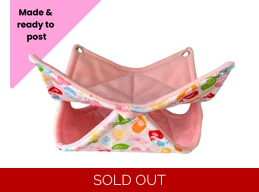 Double Hammock - birds/pink