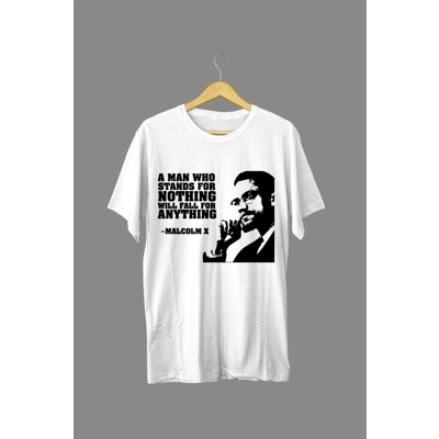 Malcolm X Quote White Tee Malcolm X Quote White Tee