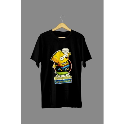 SpongeBart Square Shorts Tee