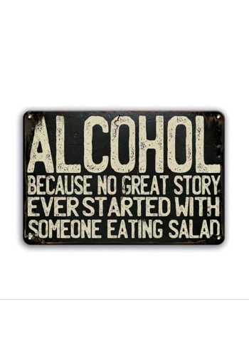 12"x8" Alcohol Metal Sign