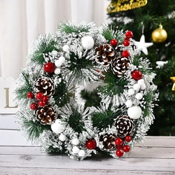 Xmas Winter Christmas Festive Wreath Pine Cone Wreath Christmas Decoration for..