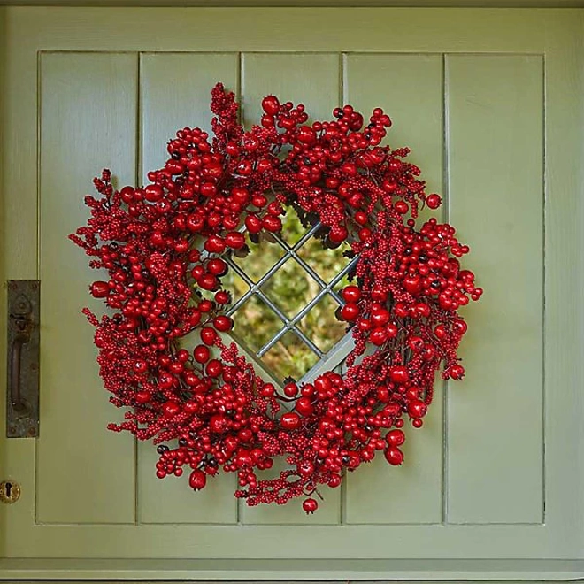 product Image for Red Berries Christmas Wreath - 60cm
