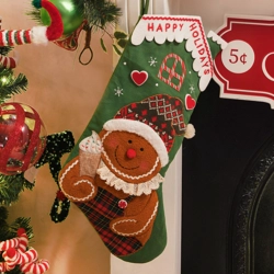 Assorted Gingerbread Stocking