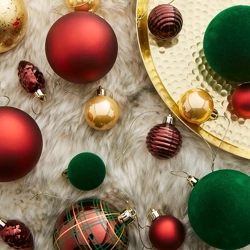 Pack of 30 Mixed Classic Christmas Baubles