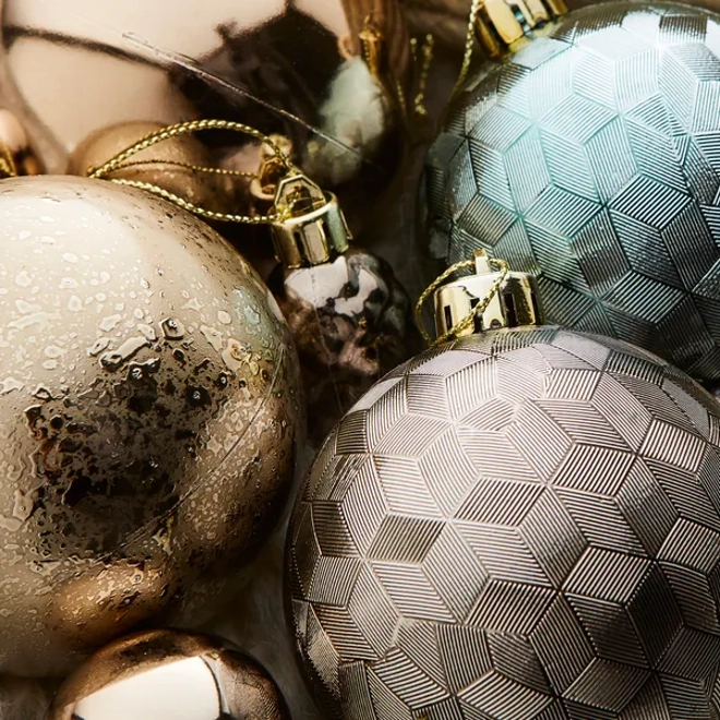 Additional Image for Pack of 30 Mixed Winter Shimmer Baubles
