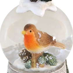 Robin & Mistletoe Snow Globe
