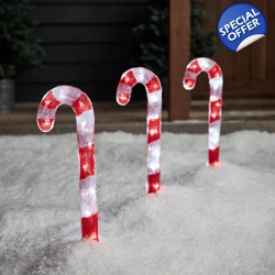 Candy Cane Trio Outdoor Christmas Decoration