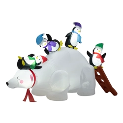 Polar Bear and Penguins Inflatable