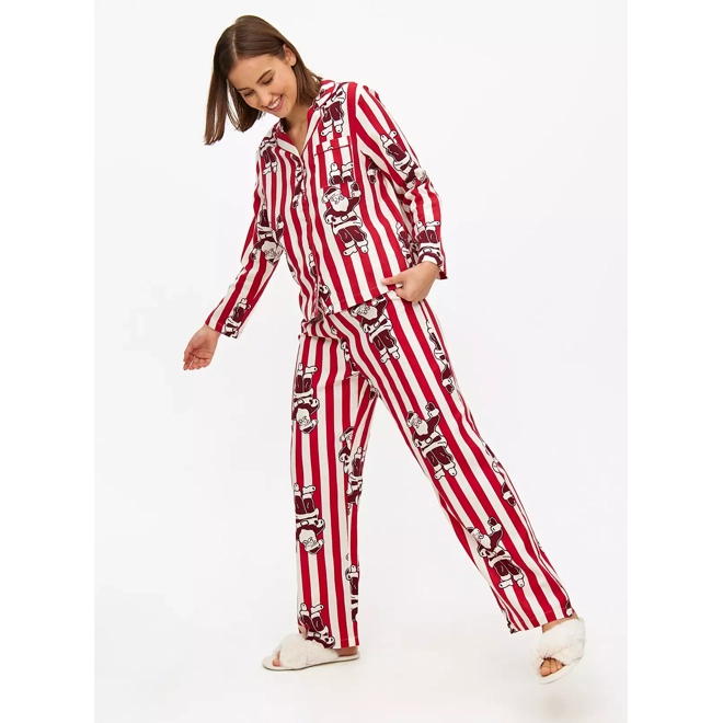 Additional Image for Matching Family Women's Christmas Red Stripe Santa Pyjamas