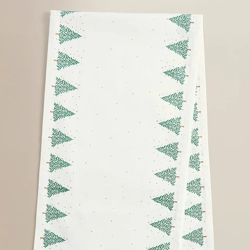 White Christmas Tree Table Runner