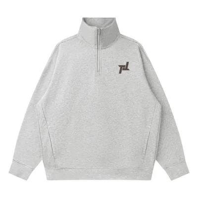 Past Time Quarter-Zip Pullover (GRAY)