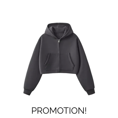WOMENS CROPPED ZIP HOODIE