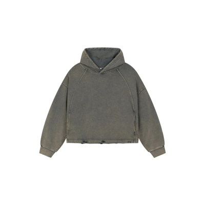 PT Vintage Frayed-Hem Hoodie