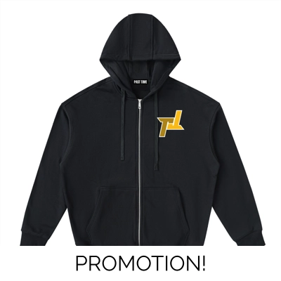 Past Time Yellow Logo Zip-Up (Black)