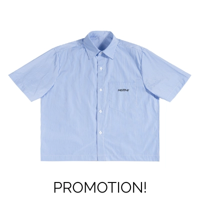 PAST TIME Pinstriped Button Up