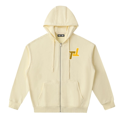Past Time Yellow Logo Zip-Up (Apricot)