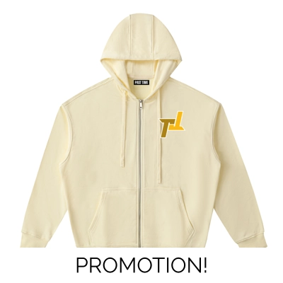 Past Time Yellow Logo Zip-Up (Apricot)