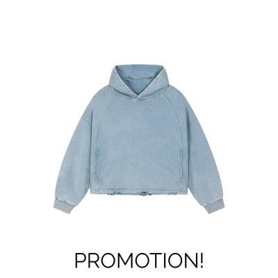 PT Vintage Frayed-Hem Hoodie