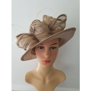 HAT STUDIO Special Occasion Hat with Bow and Feathers