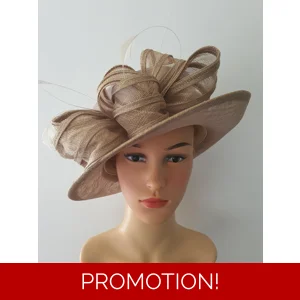 HAT STUDIO Special Occasion Hat with Bow and Feathers