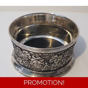 Elegance Vintage Silver Plated Bottle Coaster