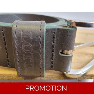 Mens Black Genuine Leather LOTUS Belt