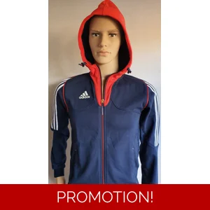 ADIDAS Full Zip Hooded Jacket New With Tag Size UK 32/34