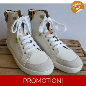 WHITE STUFF Women's Trainers White With Animal Print Size UK 5