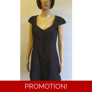 ZARA  Black Buttoned Midi Dress Size L - New with Tag RRP £25.99
