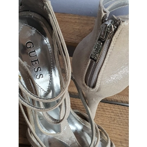 GUESS Grey Strappy Heels Size UK 6 EUR 39