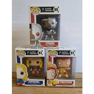 FUNKO POP X 3 - Firestorm - Supergirl - Cyborg - NEW