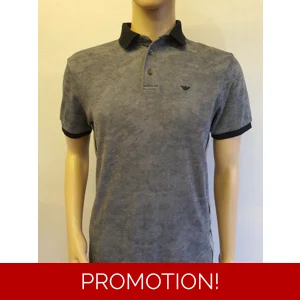 EMPORIO ARMANI Black & Grey  Polo Shirt Size M